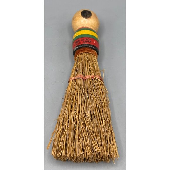 Vtg Japanese Kokeshi Straw Whisk Broom Hand Painted Occupied Japan - Picture 4 of 5